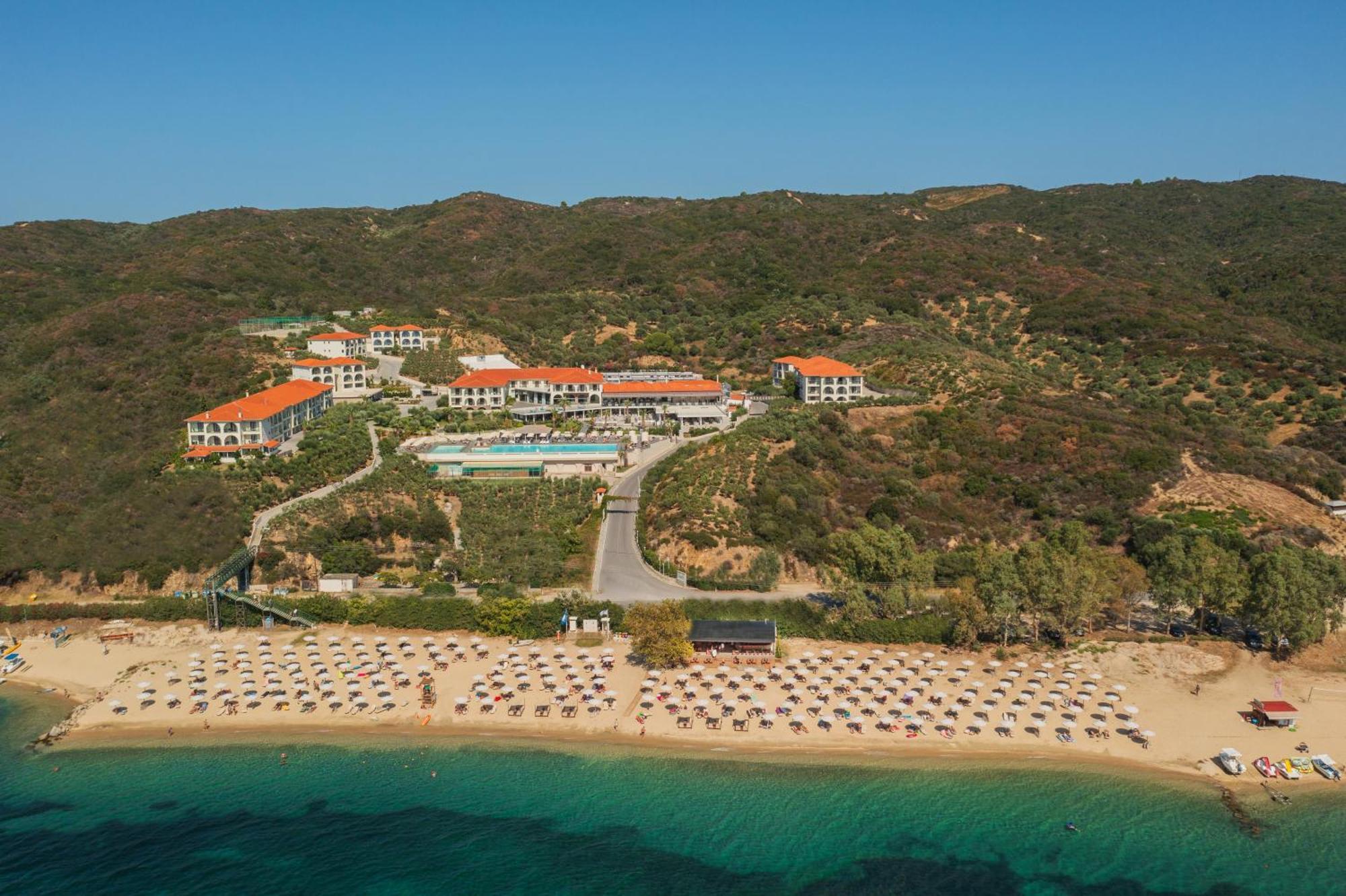 Akrathos Beach Hotel Ouranoupoli Exterior foto