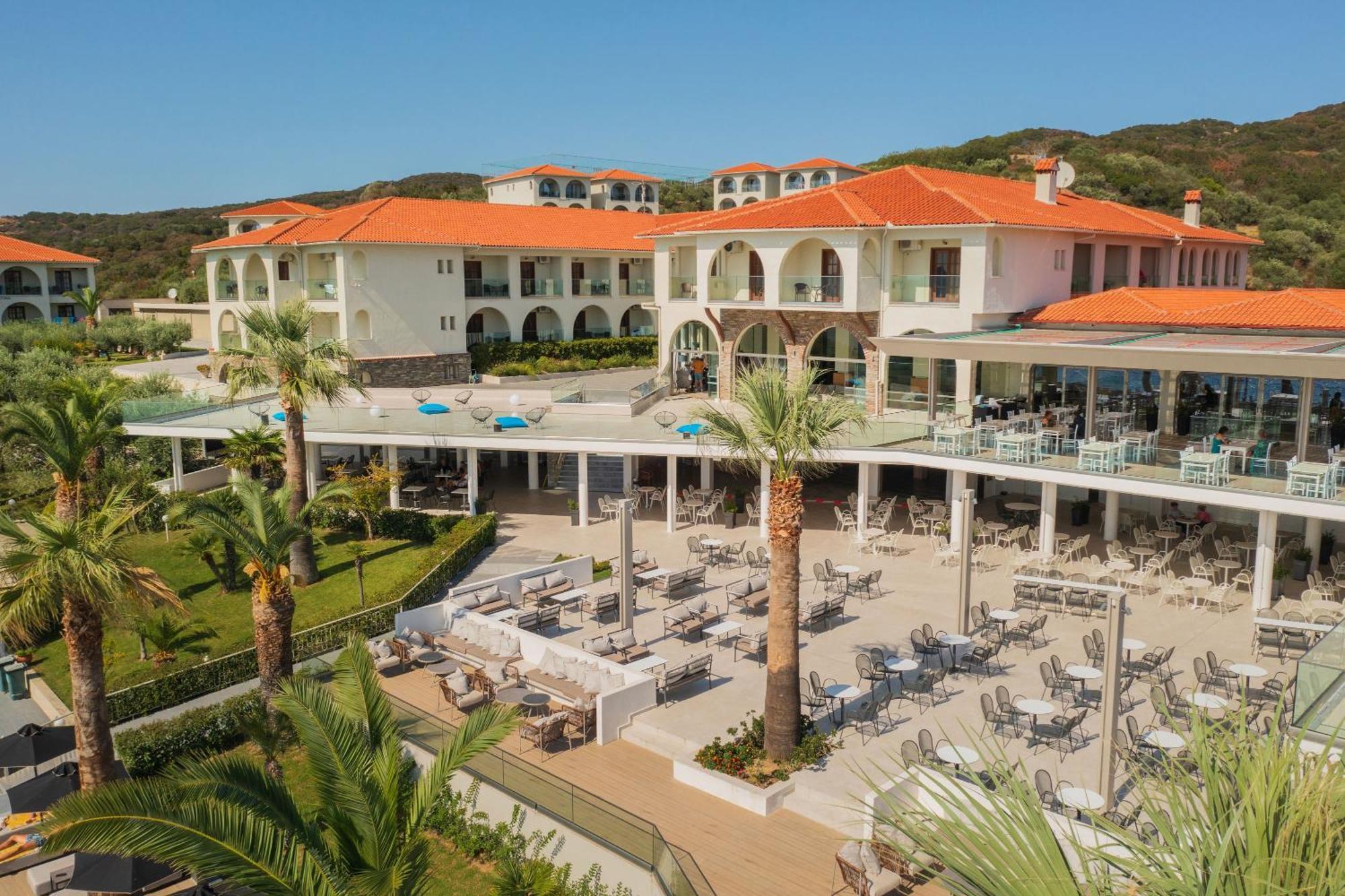 Akrathos Beach Hotel Ouranoupoli Exterior foto